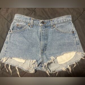 Levi's Medium Distressed Cutoff Denim Shorts